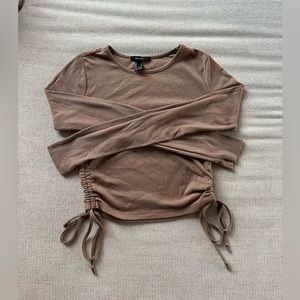 Cropped brown long-sleeve